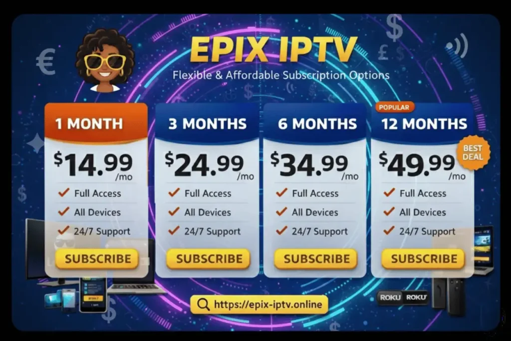 Epix IPTV Subscription